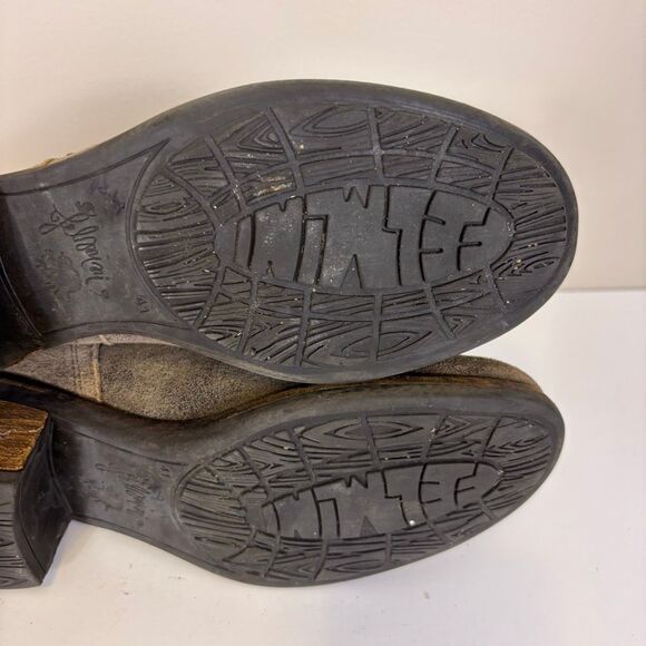 Felmini Brown Suede Mid Calf Heeled Pull On Boots Size 41 - Picture 9 of 9